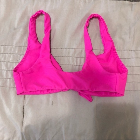 Show Me Your Mumu Daytona Tie Top swim suit top front tie pink mumu mermaid Sz S - Picture 3 of 6